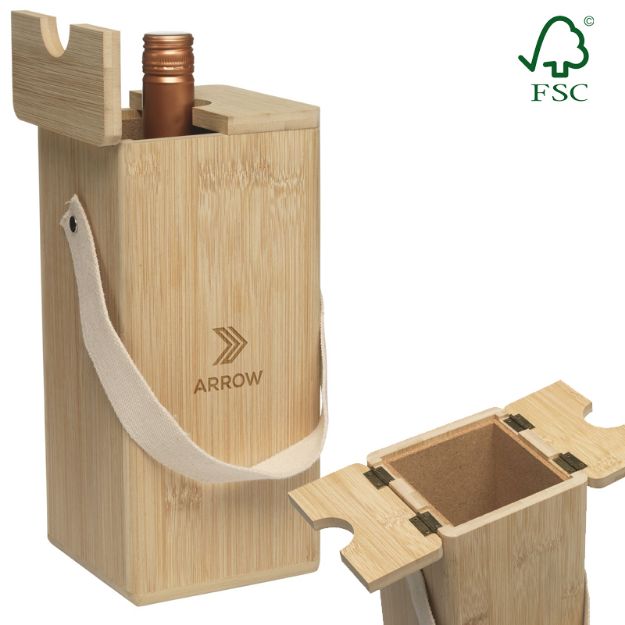 rackpack wijnkoeler van bamboe