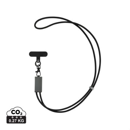 terra gerecycled pet telefoon lanyard 60w oplader