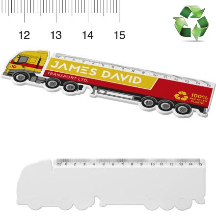 liniaal van 15 cm in de vorm van een vrachtwagen
