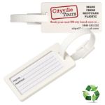 river gerecycled bagagelabel met venster