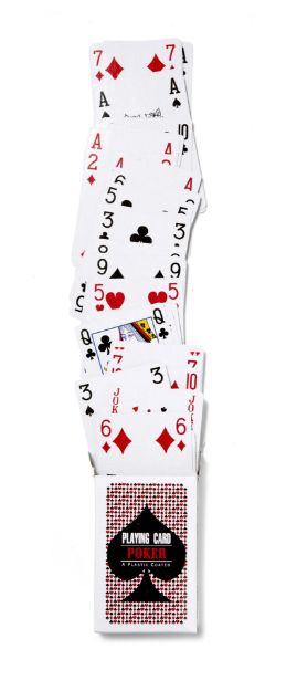 kartonnen box met speelkaarten anton