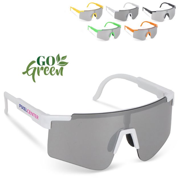 r-pc sportzonnebril met spiegelende glazen uv400