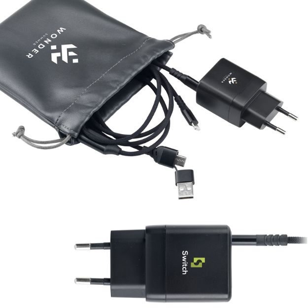 oplaadset wandoplader van recycled pc