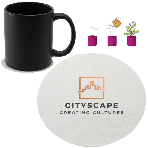 ronde onderlegger met bloemzaden 200 gr