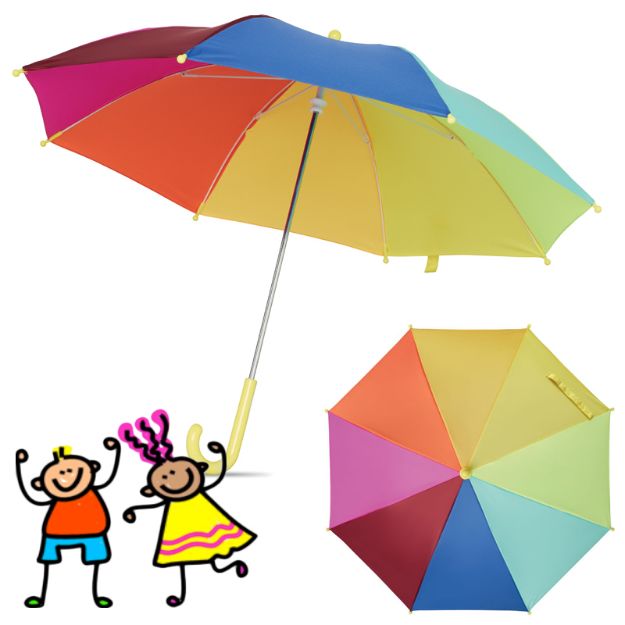 18 inch kinderparaplu glasvezel baleinen regenboog