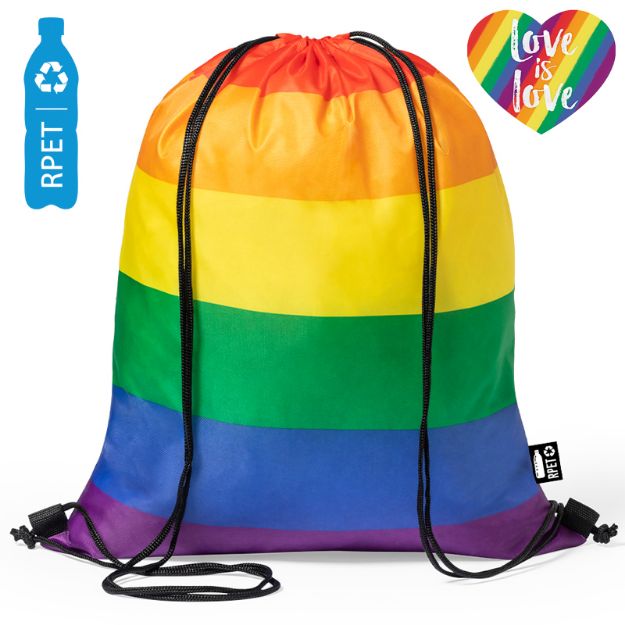 rugzak marsha rpet polyester. regenboog.