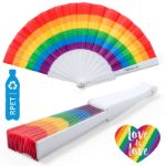 waaier rupaul rpet polyester. regenboog.