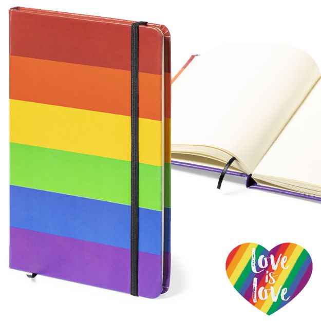 regenboog notitieblokje locomix harde kaft