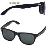 arlo bamboe zonnebril met zwarte coating