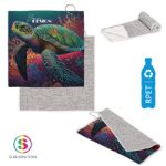 sneldrogende golfhanddoek met haak 30x30cm custom