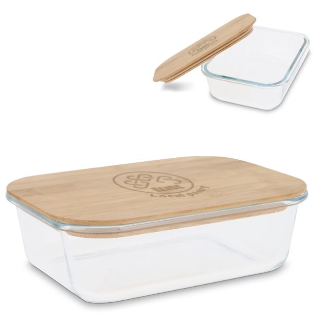 lunchbox glas met bamboe deksel 1000 ml