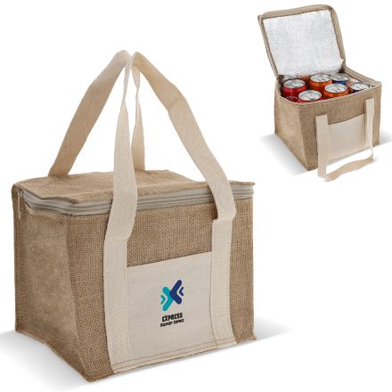 koeltas jute vierkant 22x18x18cm 6000 ml