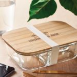 glazen lunchbox bamboe deksel 2800 ml