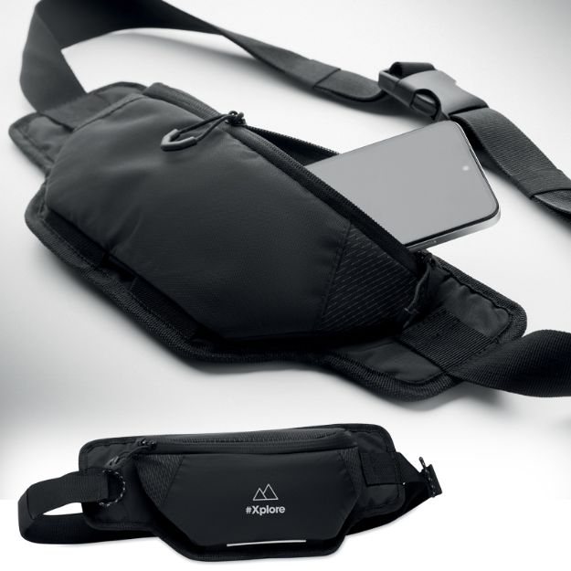 hiking waterafstodende heuptas in 420d nylon
