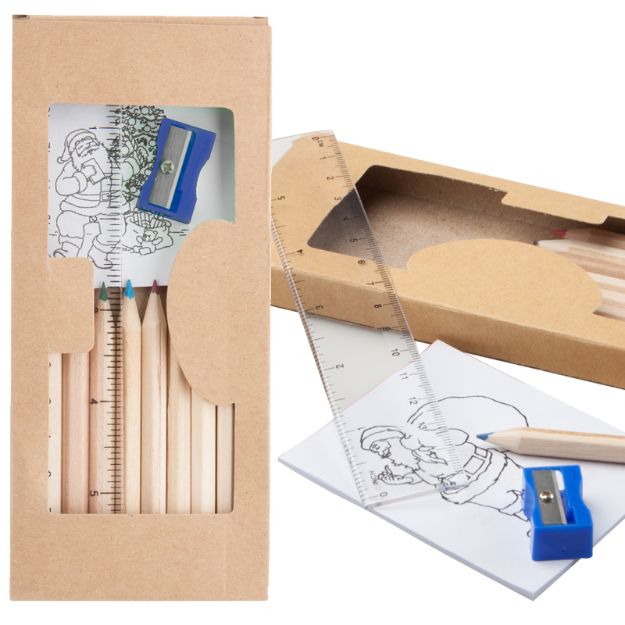 tekenset met 10 delige potlodenset, puntenslijper