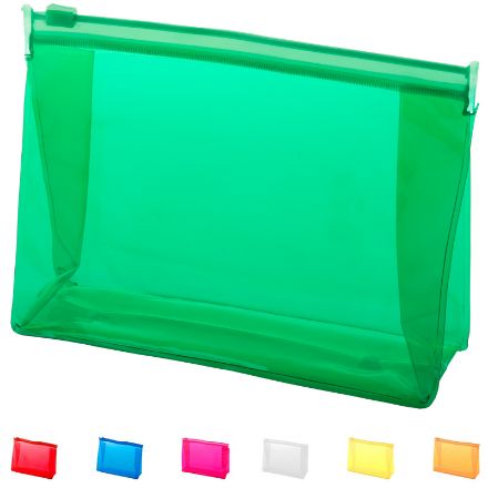 transparante make-up tas van pvc, met rits.