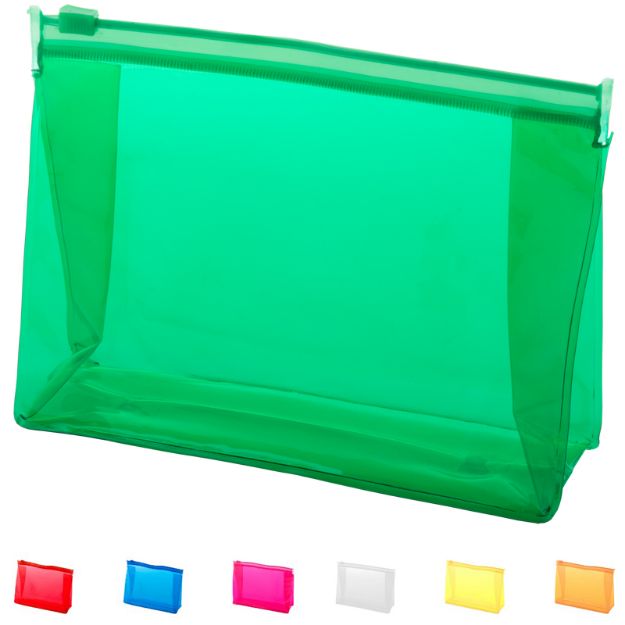 transparante make-up tas van pvc, met rits.