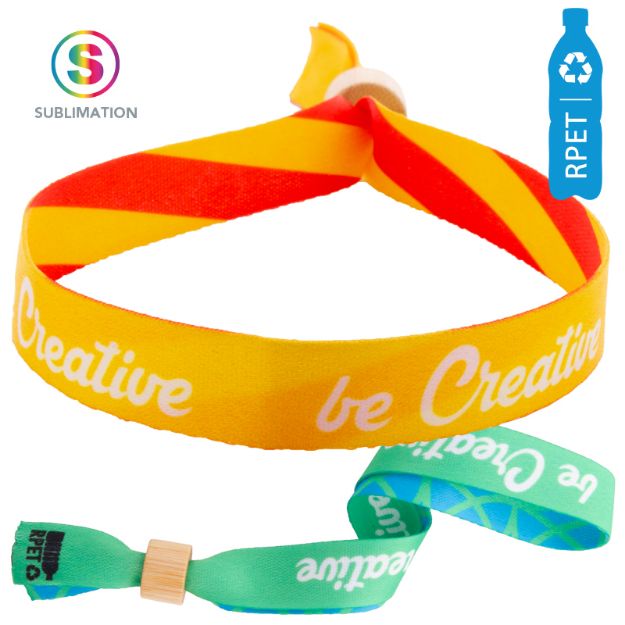 custom made rpet-festivalarmband subowrist eco