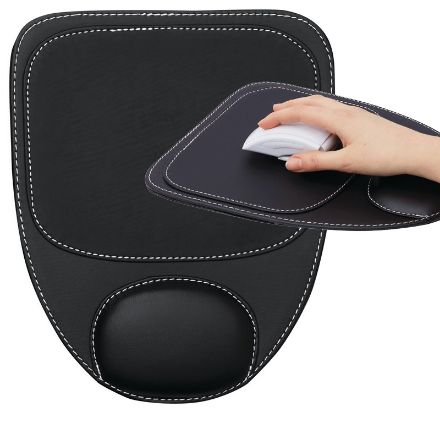 kunstlederen muismat met polsondersteuning