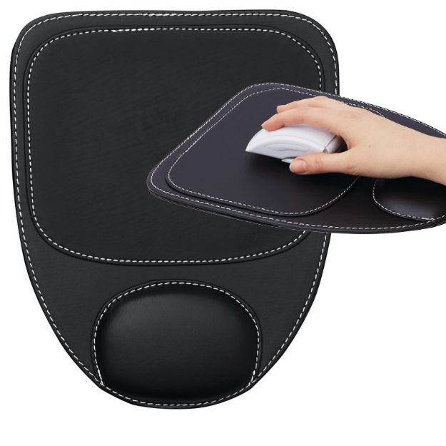 kunstlederen muismat met polsondersteuning