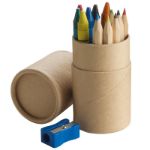 kartonnen koker met kleurpotloden jules