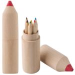 houten koker met kleurpotloden francis