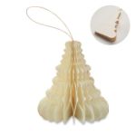 kerstboomhanger van papier - beige