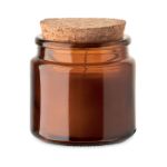 plantaardige waskaars 70 gr - bruin