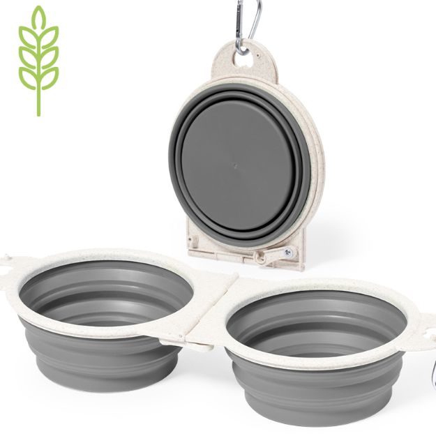 opvouwbare voerbak van tarwestro saluki