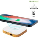 oplader van melkverpakkingen en bamboe sucrep