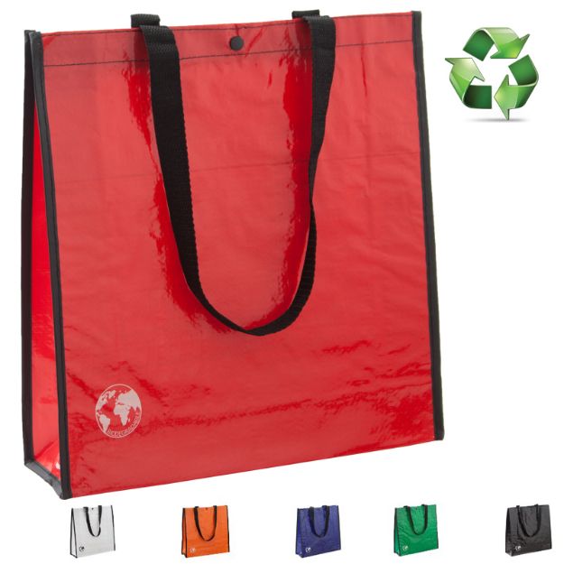 boodschappentas gemaakt van recycled materiaal.