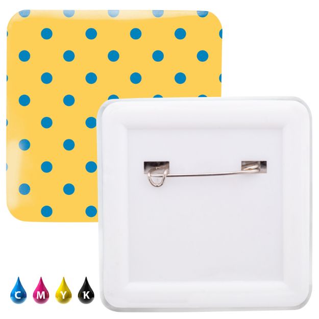 pin-knop badge squarebadge maxi