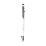 luca stylus recycled alu softtouch pen blauwe inkt - wit