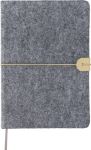gerecycled vilt notitieboek (a5) dario - grijs