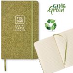 a5 notitieboek kaft van theedrab, kurk en katoen