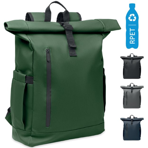 rolltop laptop rugzak 600d