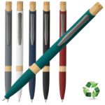 gerecyclede aluminium balpen calandra blauwe inkt