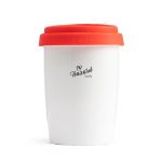 hazard. porseleinen reisbeker met kerstversiering