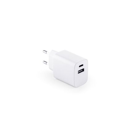 wegener. stroomadapter met usb-a poort en usb-c