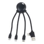 xoopar eco octopus oplaadkabel ocean bound - zwart