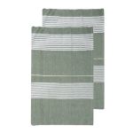 sagaform ella hamamdoek 2-pack 50x70cm - groen