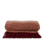 sagaform ulli 100% new zeeland wool deken - bordeaux
