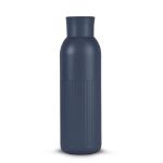 sagaform tekla push stalen fles met drukdop 500 ml - blauw