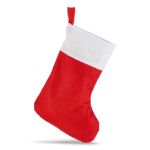 vilten kerstsok 40 cm - rood