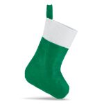 vilten kerstsok 40 cm - groen