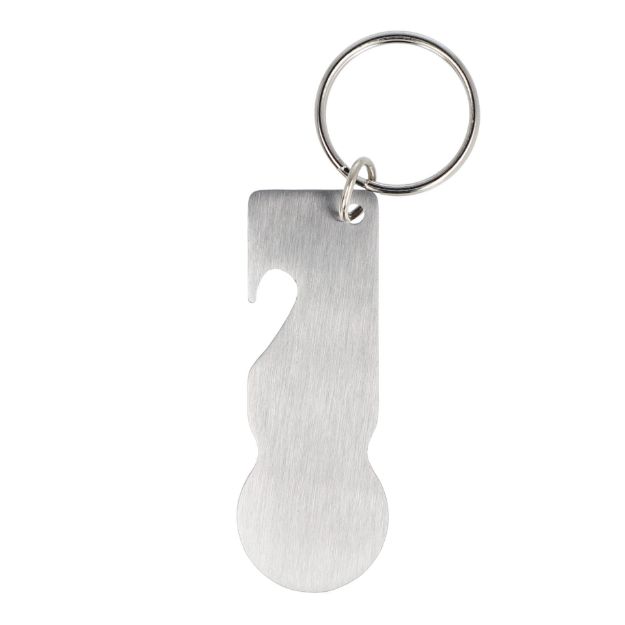 rvs winkelwagenmunt sleutelhanger