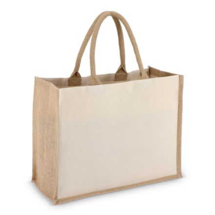 jute-katoen tote oeko-tex® 42.5 x 19 x 32 cm
