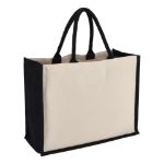 jute-katoen tote oeko-tex® 32g/m2 - zwart