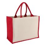 jute-katoen tote oeko-tex® 32g/m2 - rood