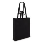 katoen tote oeko-tex® 38 x 10 x 42cm 140g/m2 - zwart
